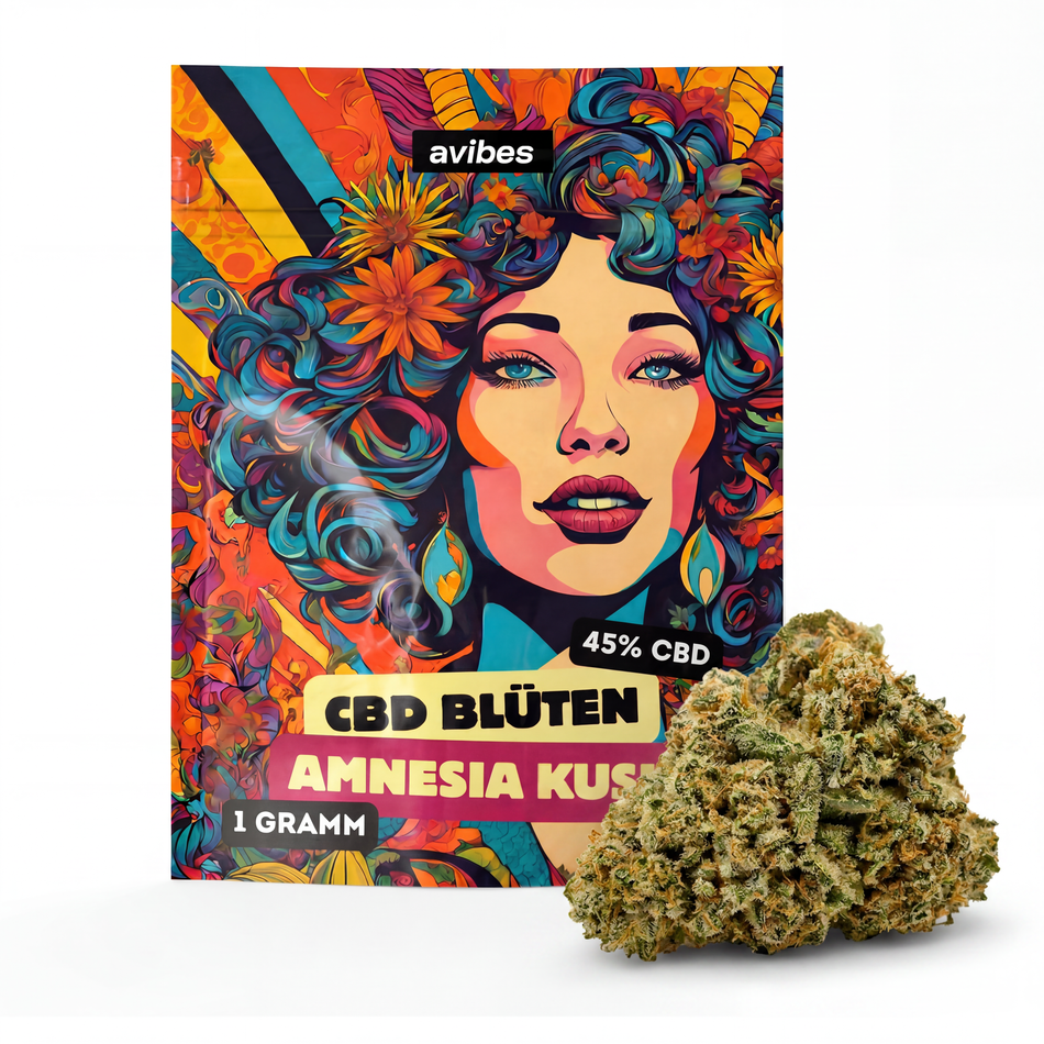 avibes CBD Flowers | 45% CBD / 0% THC | Amnesia Kush