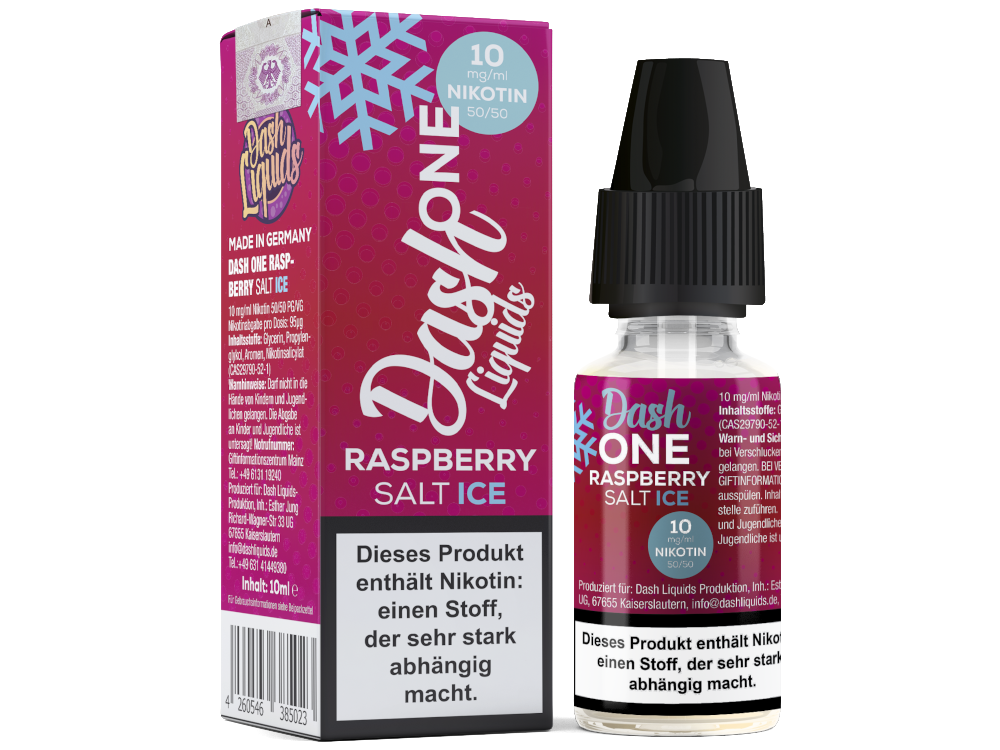 Dash Liquids - One - Raspberry Ice - Nikotinsalz Liquid