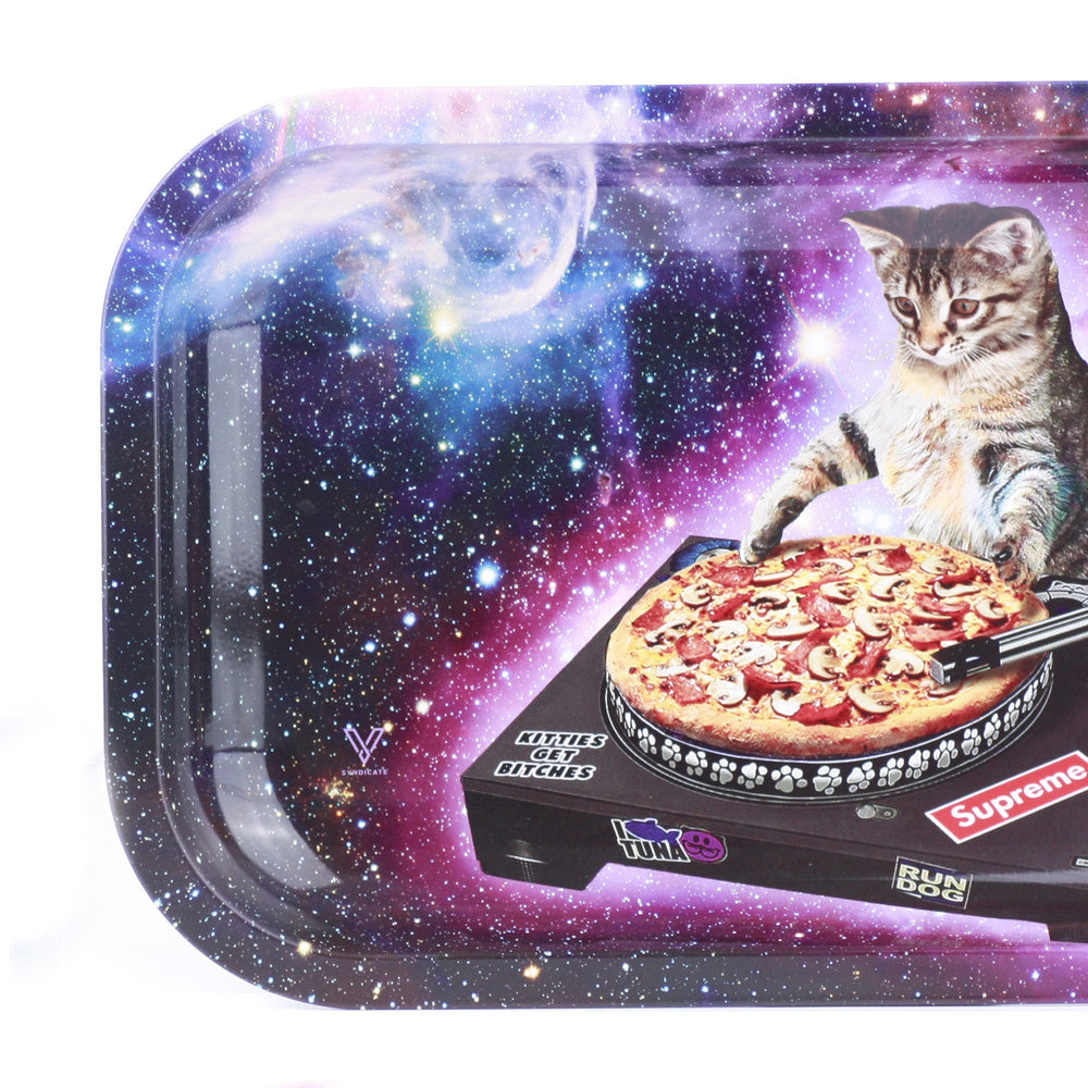 DJ Pizza Pult Cat Katze Rolling Tray Dreh Tablett Drehunterlage 2