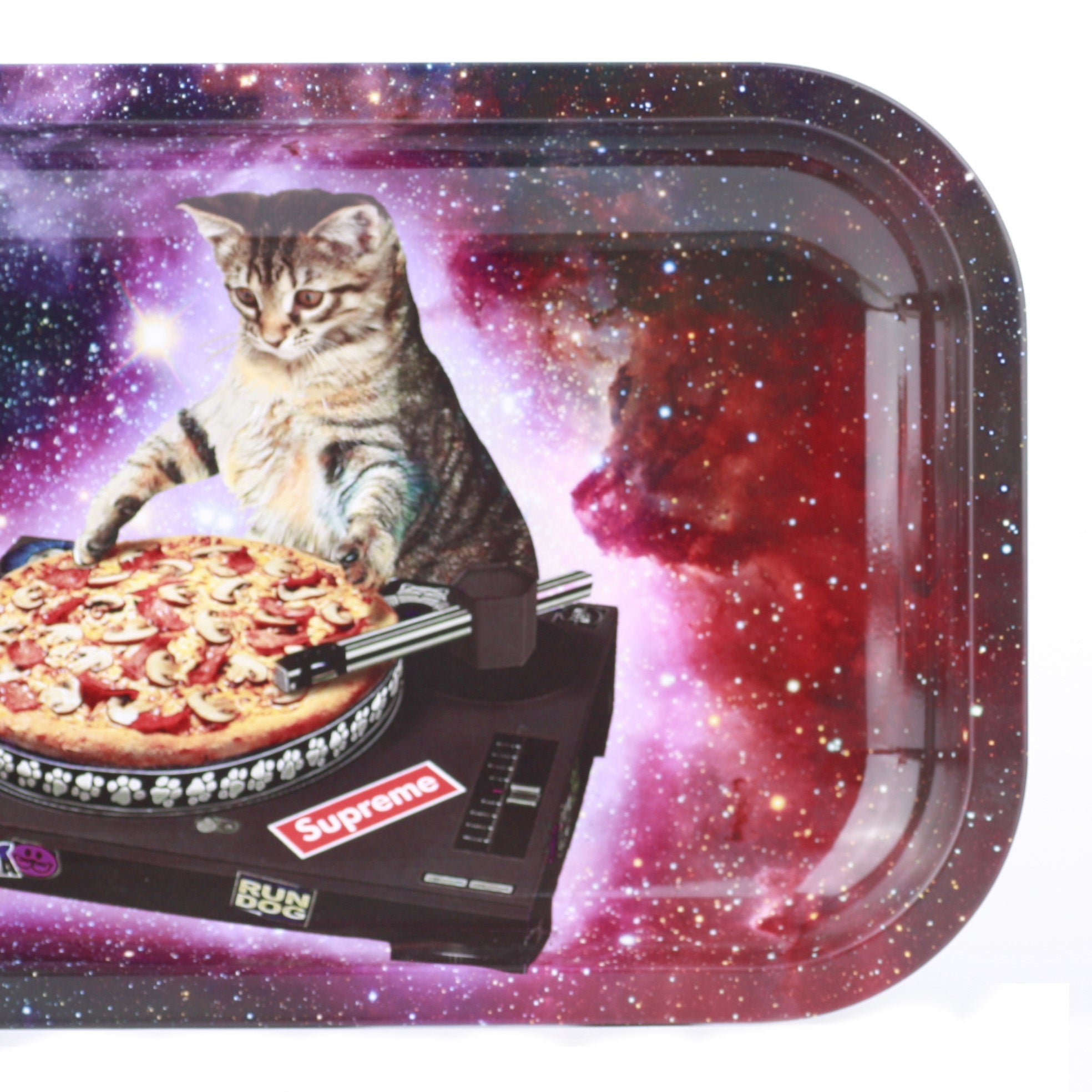DJ Pizza Pult Cat Katze Rolling Tray Dreh Tablett Drehunterlage 3