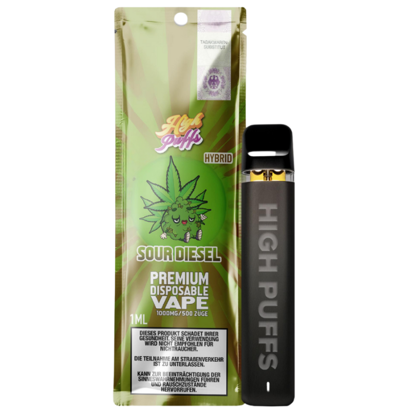 High Puffs | 1ml Vape | Sour Diesel