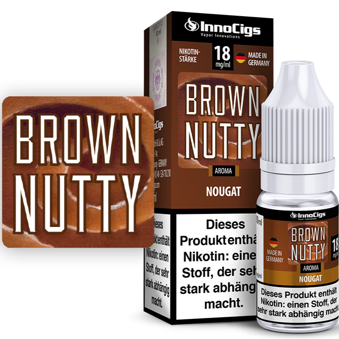Brown Nutty Nougat Aroma von InnoCigs 10ml Liquid Großhandel