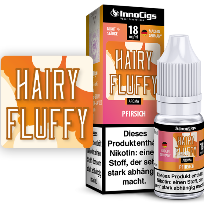 Hairy Fluffy Pfirsich Aroma von InnoCigs 10ml Liquid Großhandel