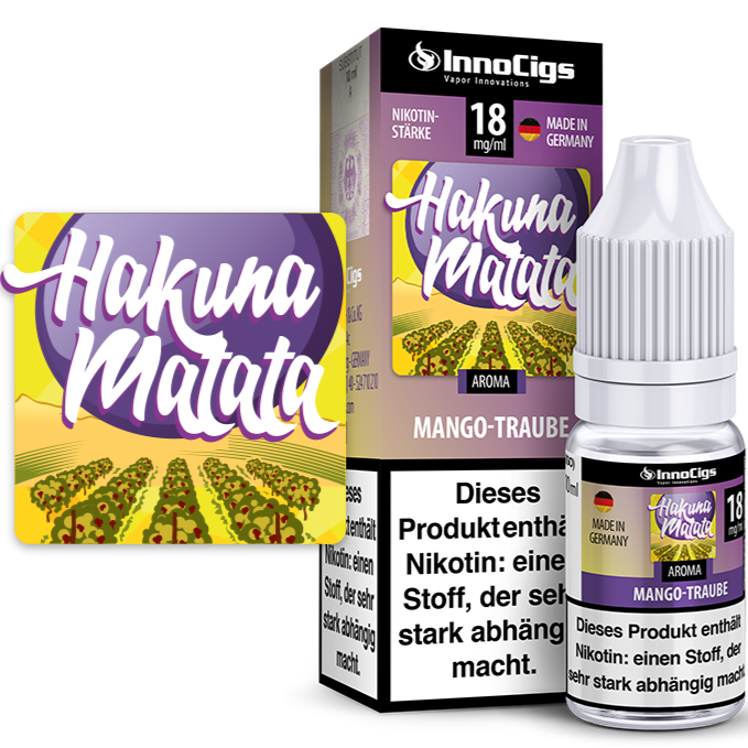 Hakuna Matata Traube Aroma von InnoCigs 10ml Liquid Großhandel