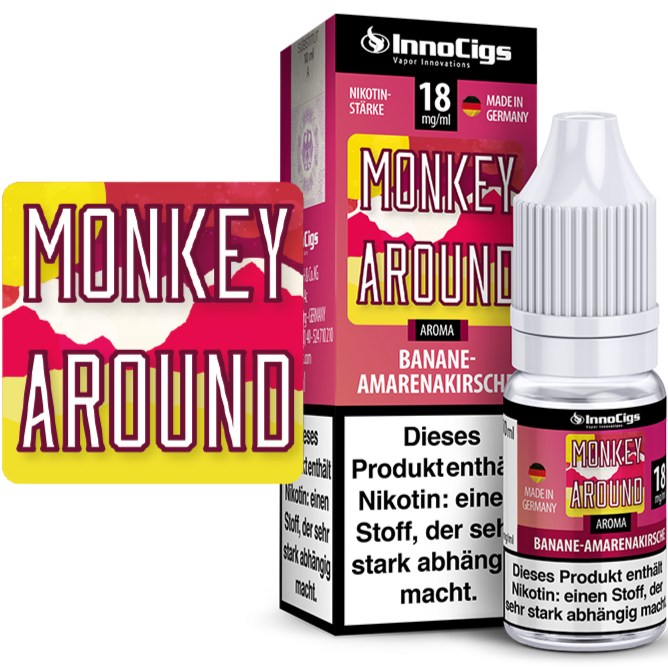 Monkey Around Bananen-Amarenakirsche Aroma von InnoCigs 10ml Liquid Großhandel