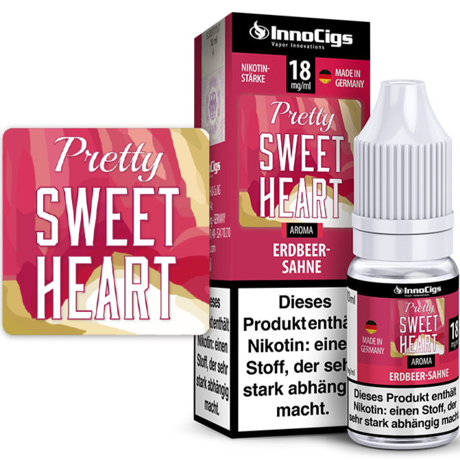 Pretty Sweetheart Sahne-Erdbeere Aroma von InnoCigs 10ml Liquid Großhandel