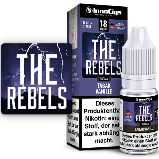 The Rebels Tabak Vanille Aroma von InnoCigs 10ml Liquid Großhandel