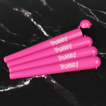 4 x PUSSY Joint Hüllen Case J Tube Hülsen in Rosa Pink 3