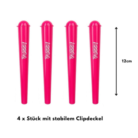 4 x PUSSY Joint Hüllen Case J Tube Hülsen in Rosa Pink 5