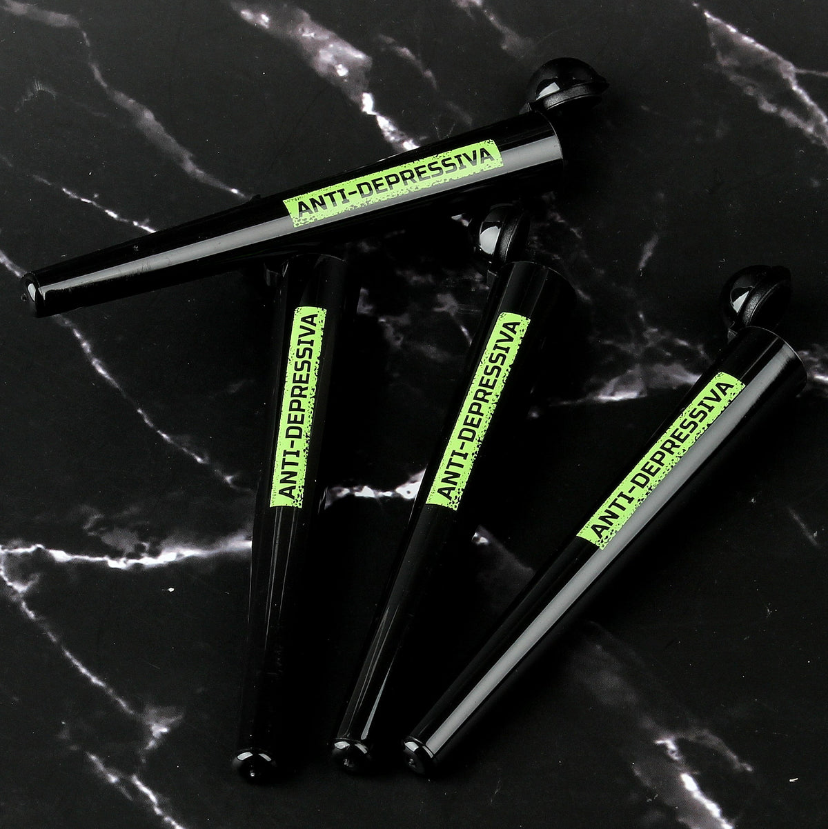 4 x ANTI DEPRESSIVA Joint Hülle Hüllen Case J Tube Hülsen in schwarz 5