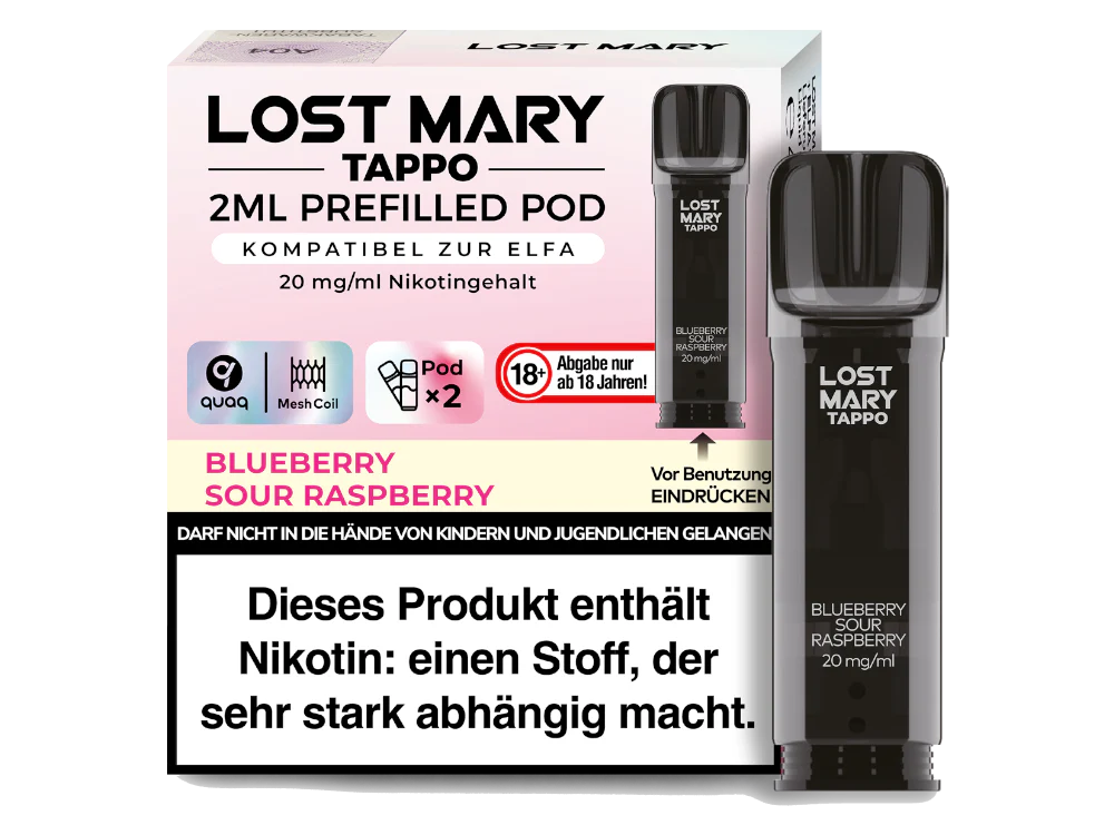 Lost Mary Tappo Pods Blueberry Sour Raspberry im Großhandel günstig kaufen