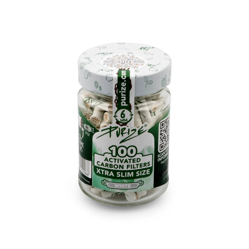 PURIZE® Xtra Slim Size Activated Carbon Filters | Pack of 50 | Spy