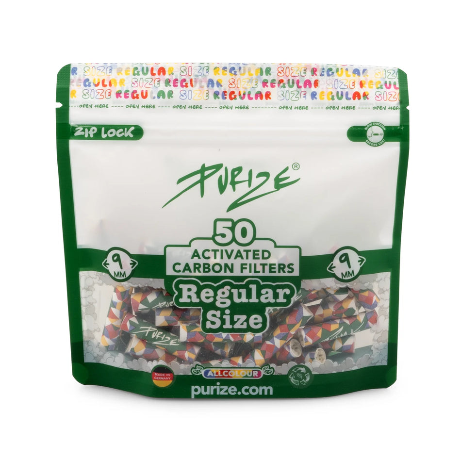 PURIZE® Xtra Slim Size Activated Carbon Filters | Pack of 50 | Spy