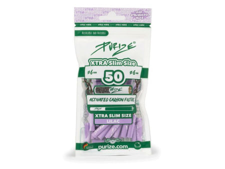 PURIZE® Xtra Slim Size Aktivkohlefilter 50er Packung Lila Großhandel