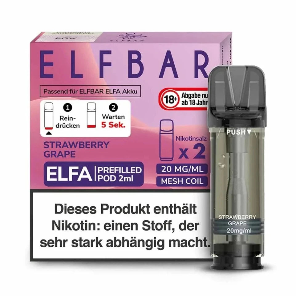 Elf Bar ELFA Strawberry Grape Pods im Großhandel günstig kaufen