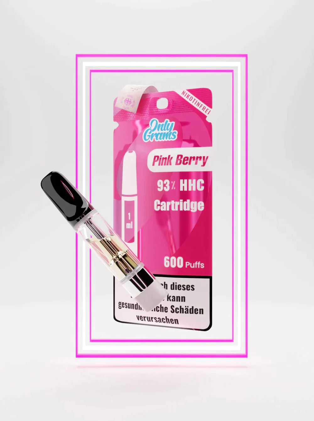Only Grams HHC Vape Pen Kartusche | PINK BERRY | 93% | 1ml