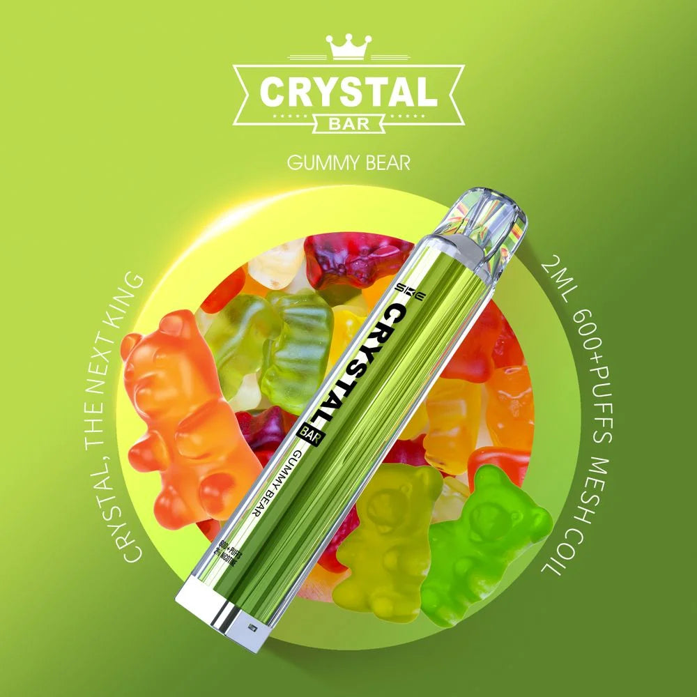 crystal bar vape shisha einweg gummy bear