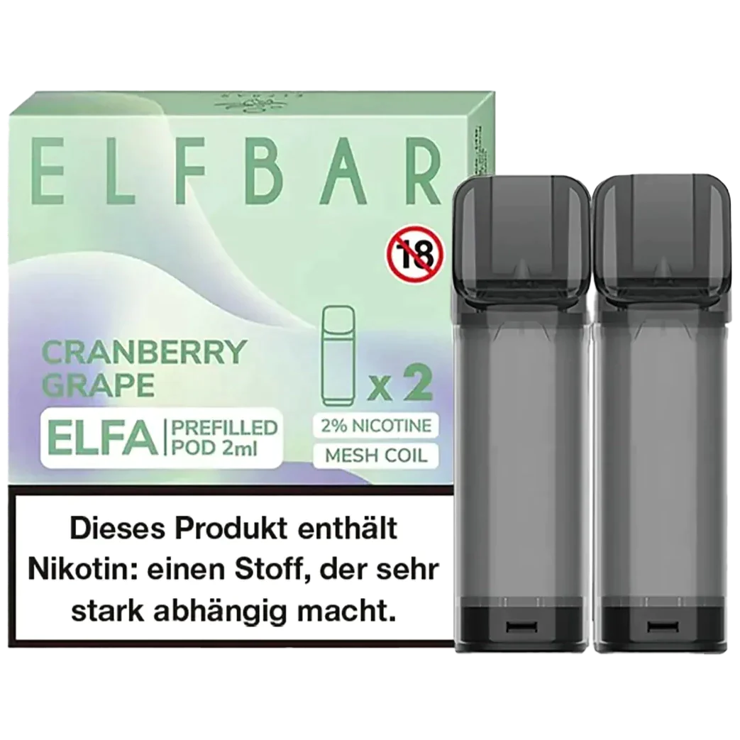 Elf Bar ELFA Prefilled Pod 2er Pack (2 x 1ml) mit dem Geschmack Cranberry Grape günstig kaufen